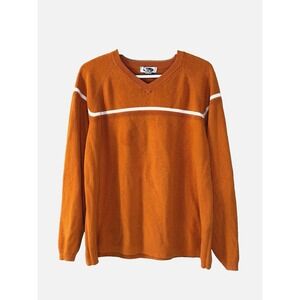 VTG Y2K 90s Sweater Men XL Old Navy Pullover V‑Neck Long Sleeve Varsity Knit